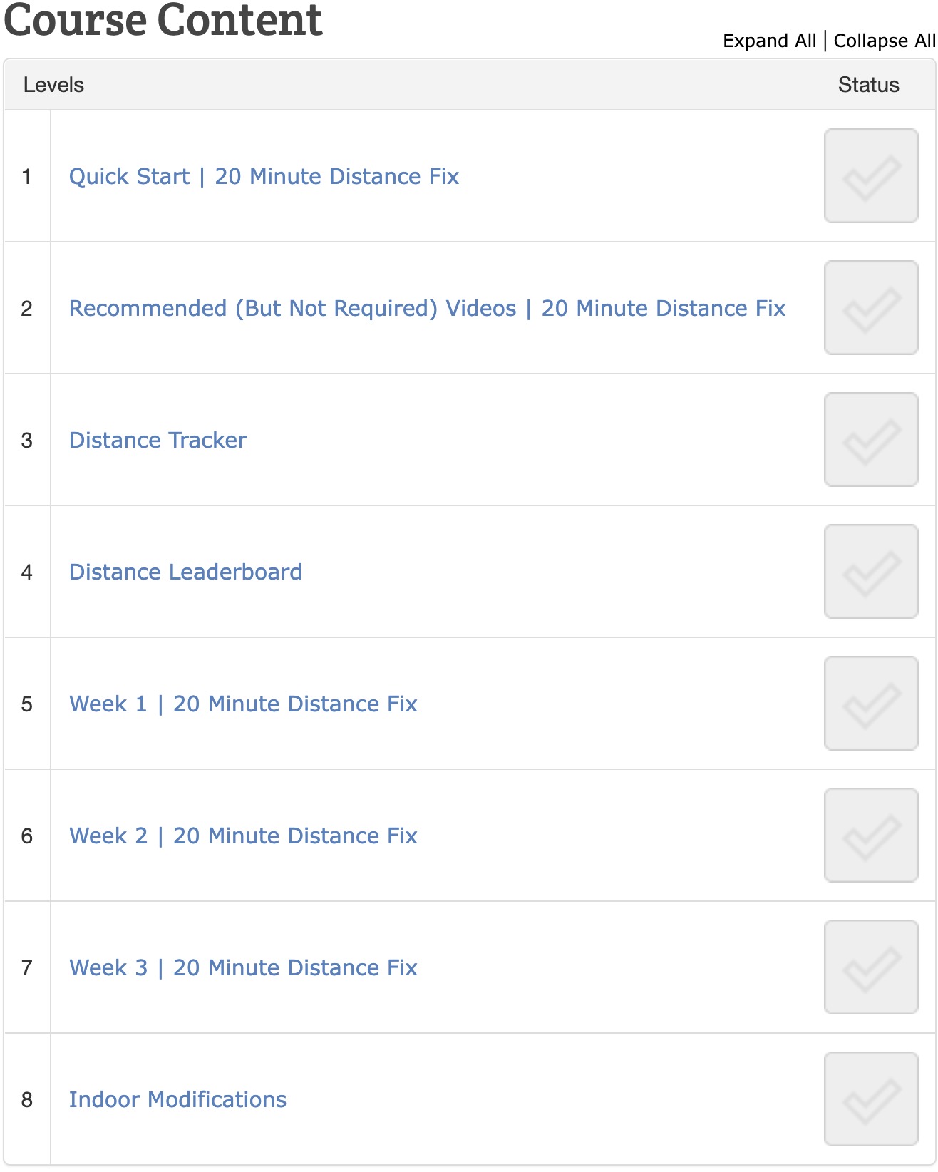 20 Minute Distance Fix course screenshot